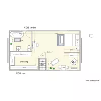 Escalier central, dressing et salle de bains 3