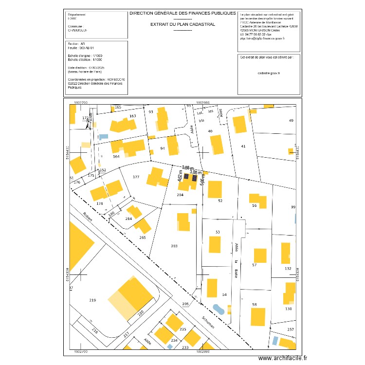 POULTEAU. Plan de 0 pièce et 0 m2