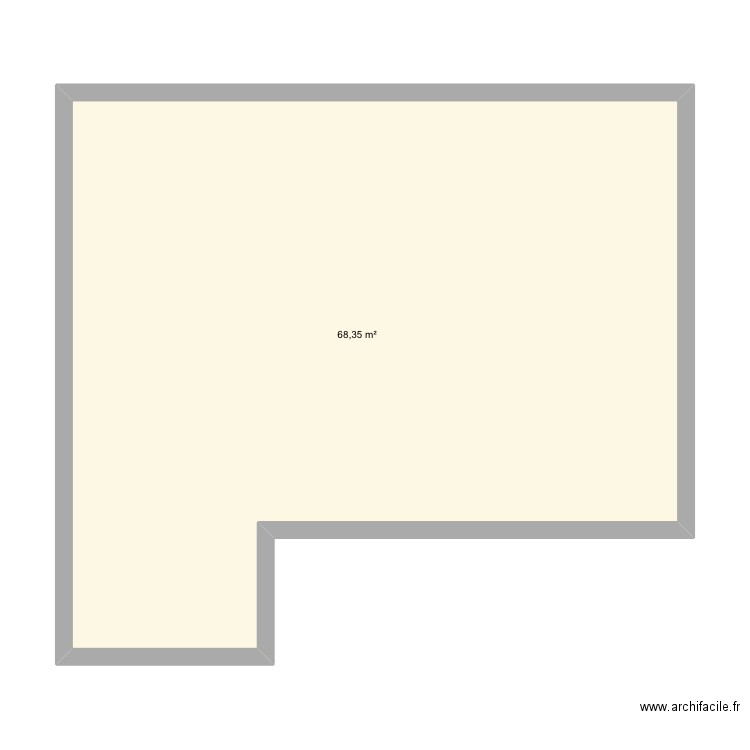 Alex. Plan de 1 pièce et 68 m2