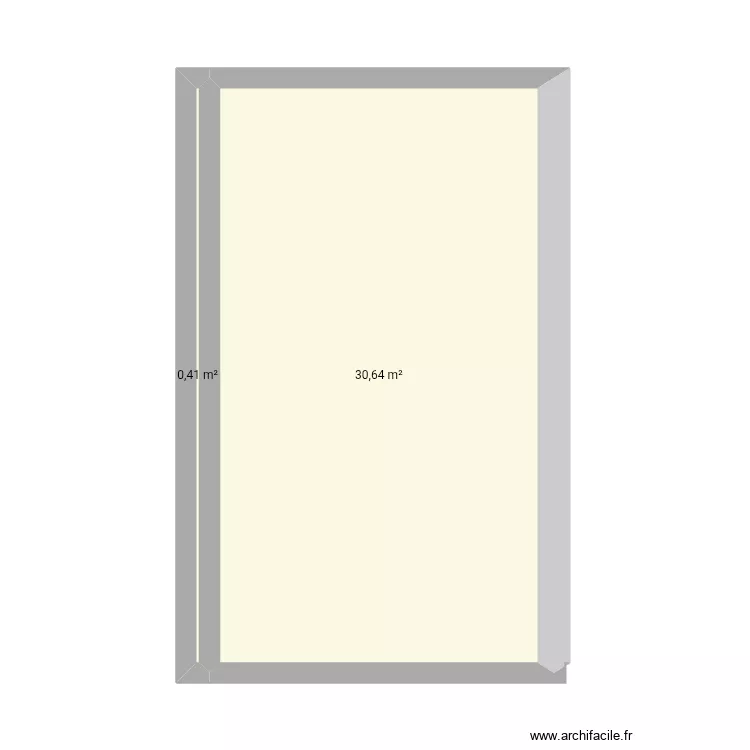 Chambres. Plan de 2 Pièces et 31 m²
