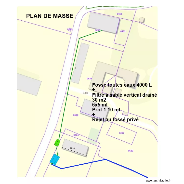 SCEA DU PASTRE Bétaillé filtre à sable. Plan de SCEA DU PASTRE Bétaillé filtre à sable. Plan de