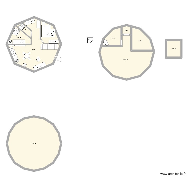 premier jet yourte rez de chaussée. Plan de 10 pièces et 141 m2