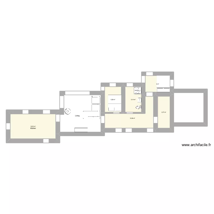 Katsuraki avec maison existante. Plan de 