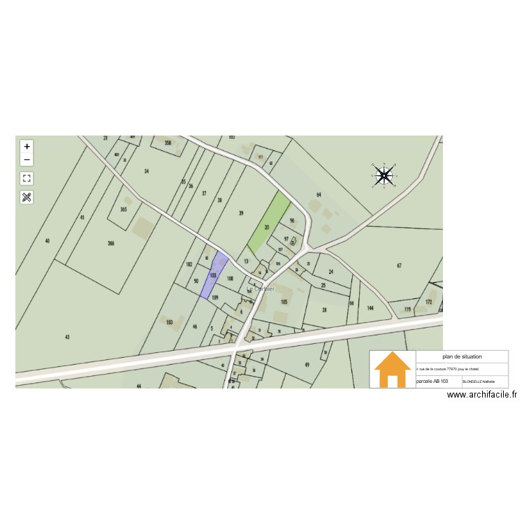 plan de situation. Plan de 0 pièce et 0 m2