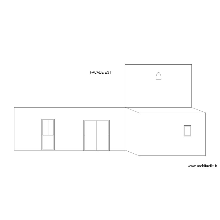 FACADE EST LAGARDERE. Plan de 0 pièce et 0 m2