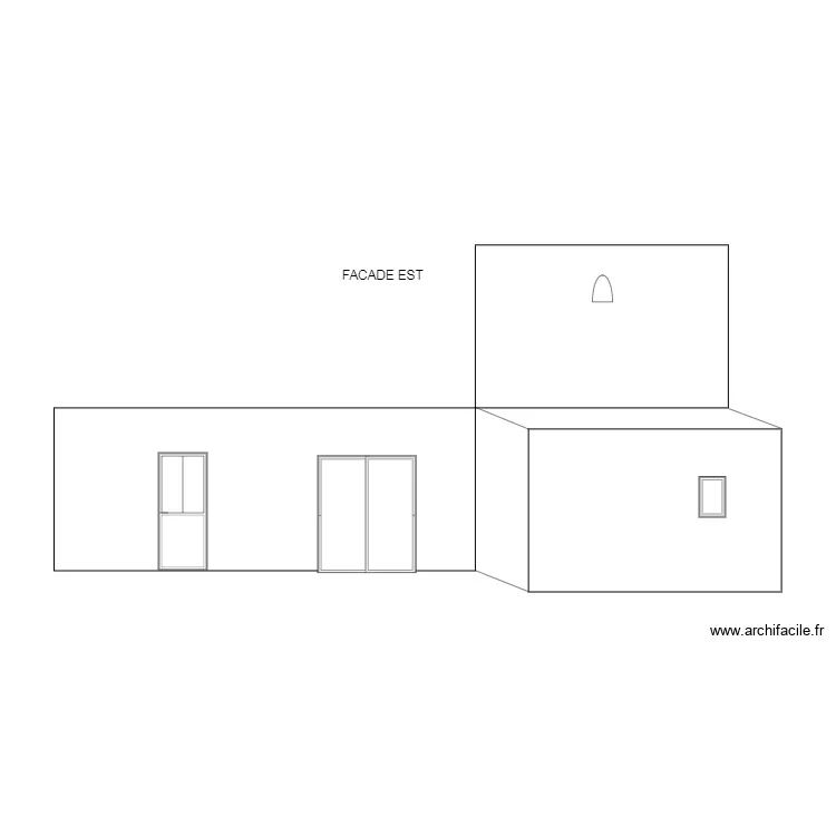 FACADE EST LAGARDERE. Plan de 
