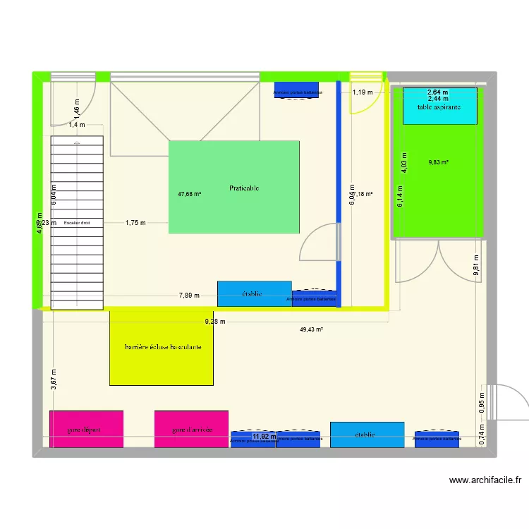 local IO projet 2. Plan de 4 et 125 m² local IO projet 2. Plan de 4 et 125 m²