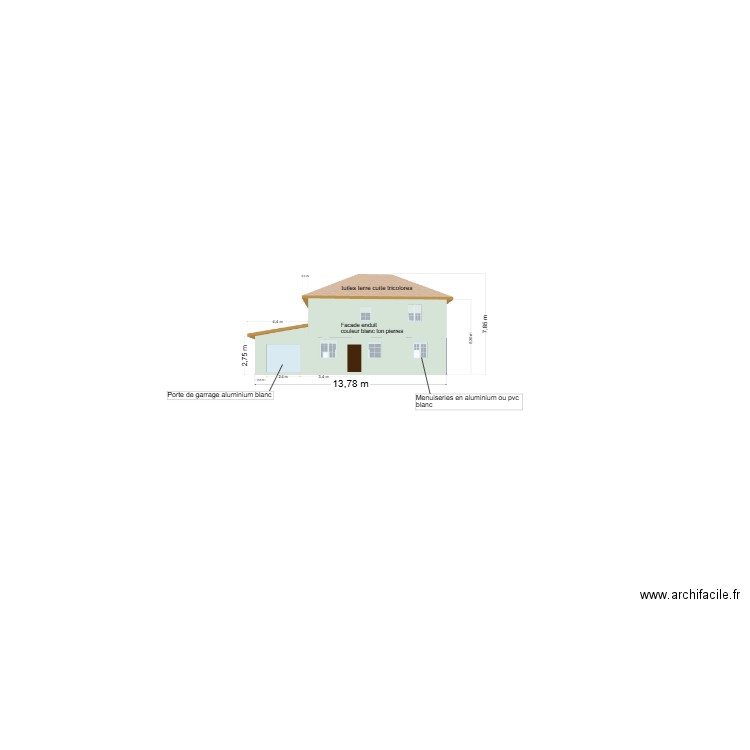 Facade s-e. Plan de 0 pièce et 0 m2