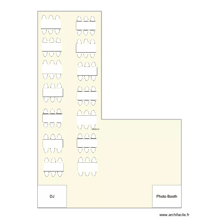 plan mariage. Plan de 1  et 159 m²