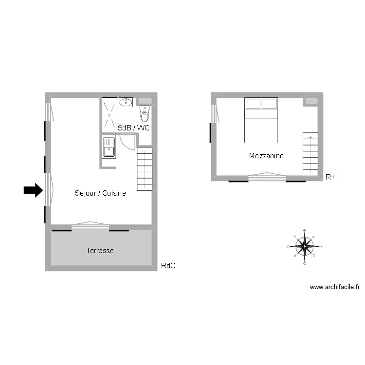 51145 DESNOUS. Plan de 6  et 43 m²