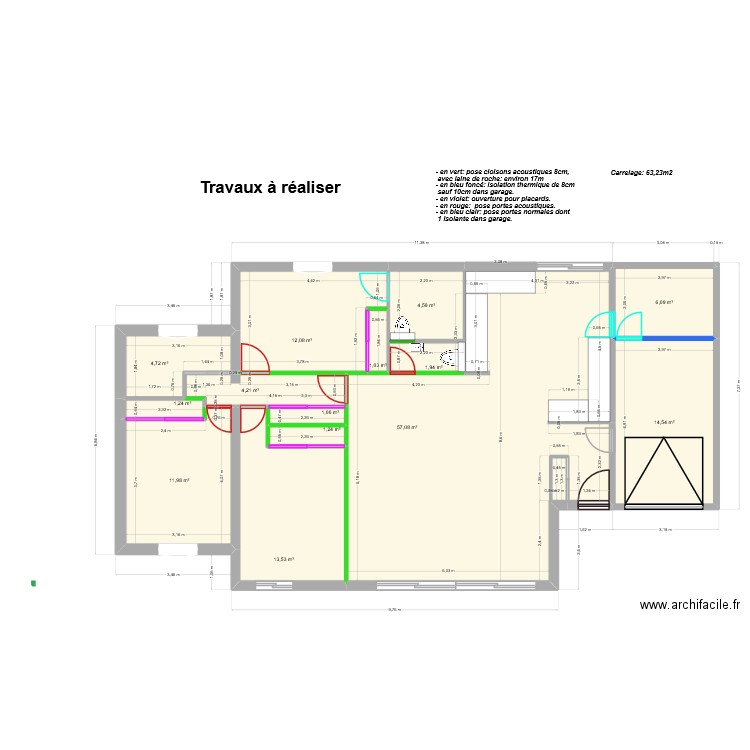 Maison plan de base. Plan de 15 pièces et 277 m2