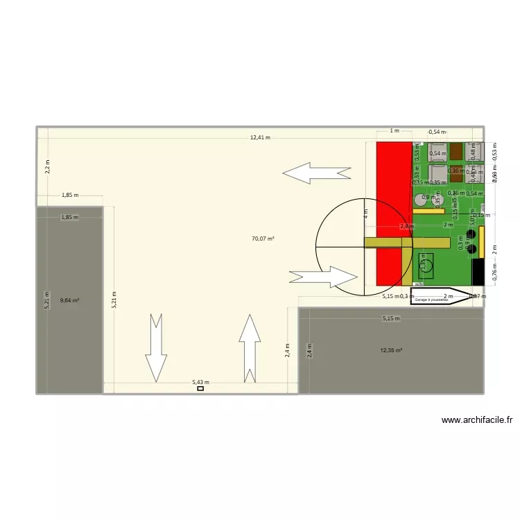Terrasse Salancy Salon2T. Plan de 3 Pièces et 92 m² Terrasse Salancy Salon2T. Plan de 3 Pièces et 92 m²