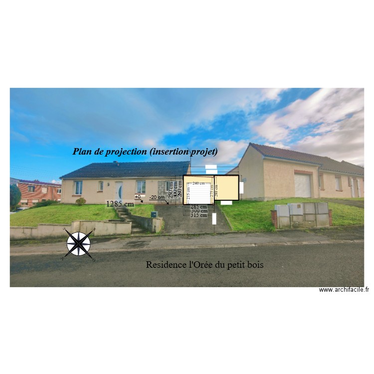 Plan de projection garage. Plan de 2 pièces et 16 m2