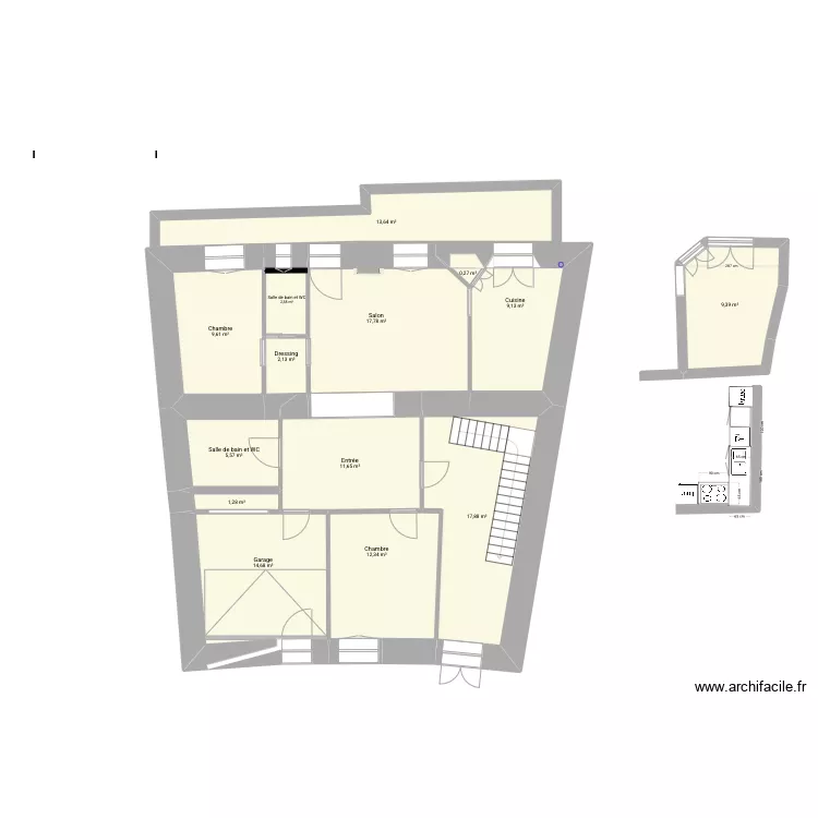 borniol plan sans meuble. Plan de 