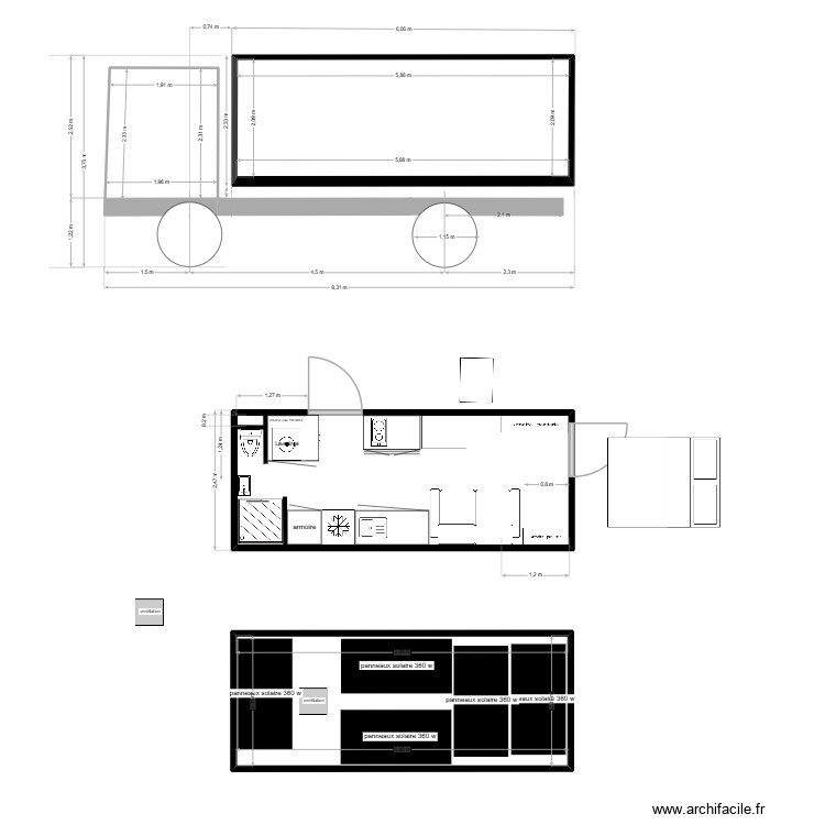 cotes shelter sdb avant canape. Plan de 0 pièce et 0 m2