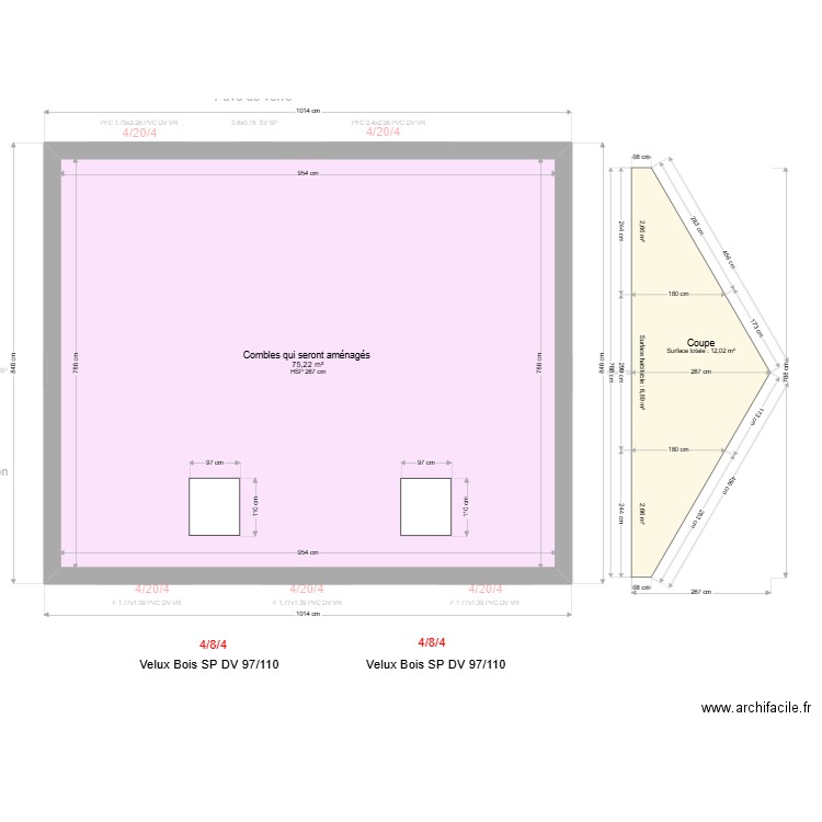ML24015961. Plan de 18 pièces et 214 m2