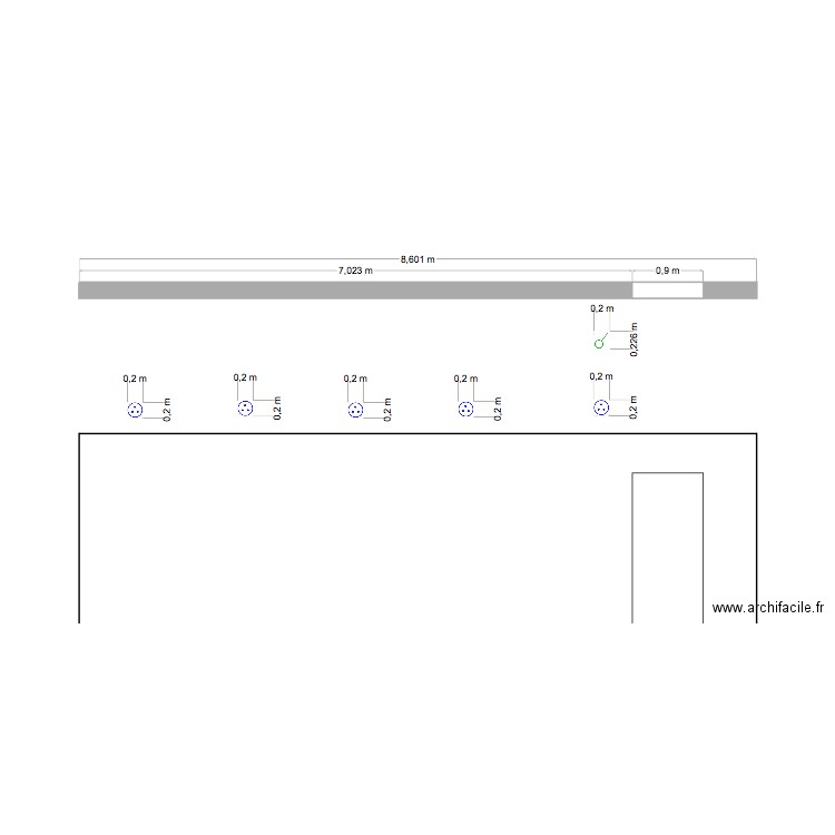 Prises. Plan de 0 pièce et 0 m2