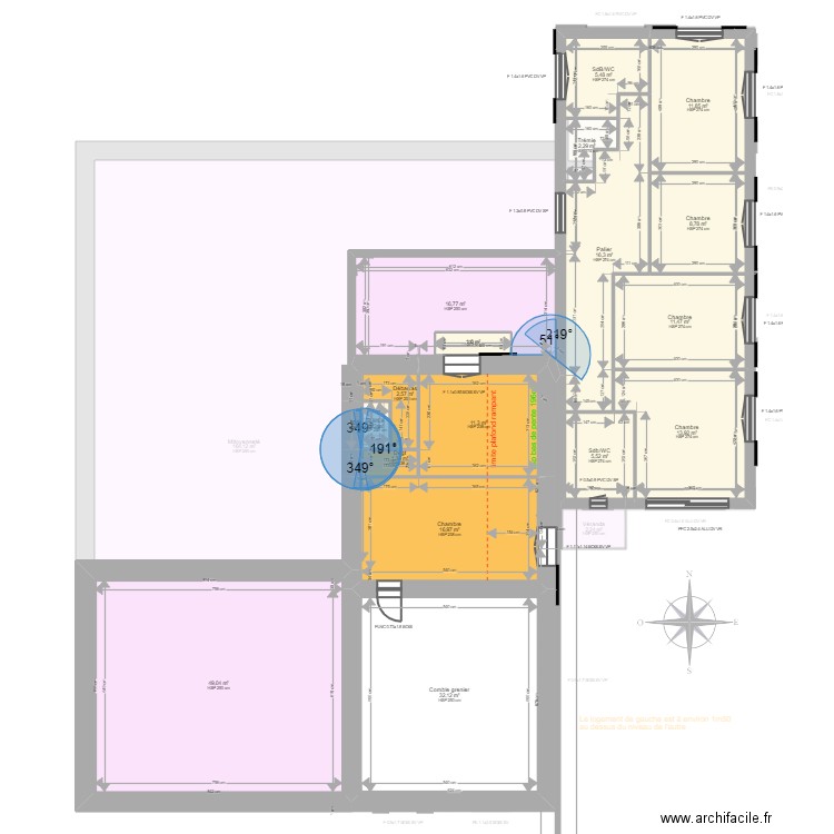 BARDENET. Plan de 31 pièces et 532 m2