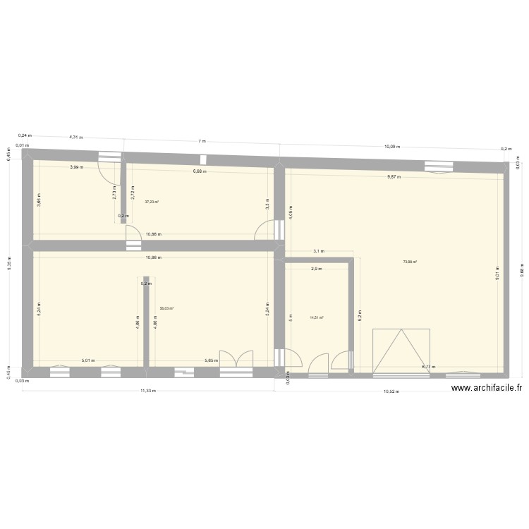 Germain. Plan de 4 pièces et 182 m2