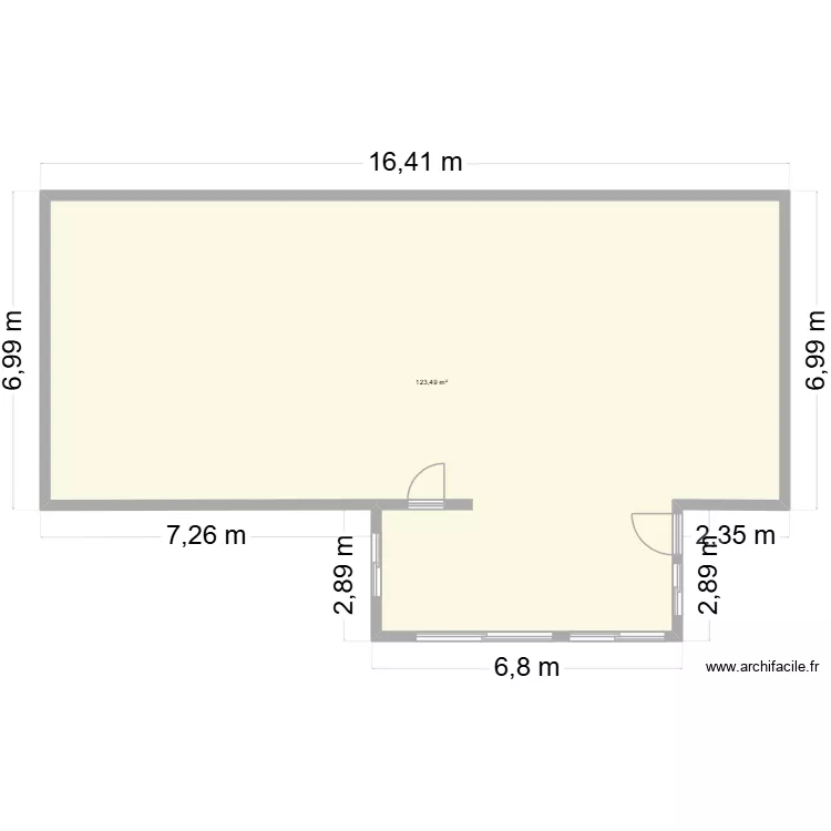 Veranda Pascal/Lydia. Plan de 1  et 123 m²