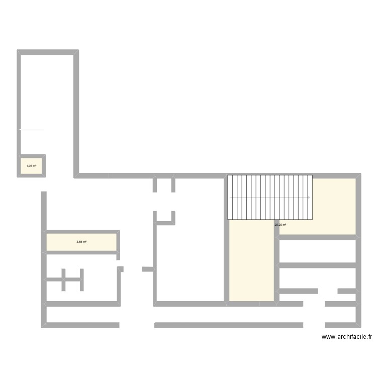 cnpv. Plan de 3 pièces et 34 m2