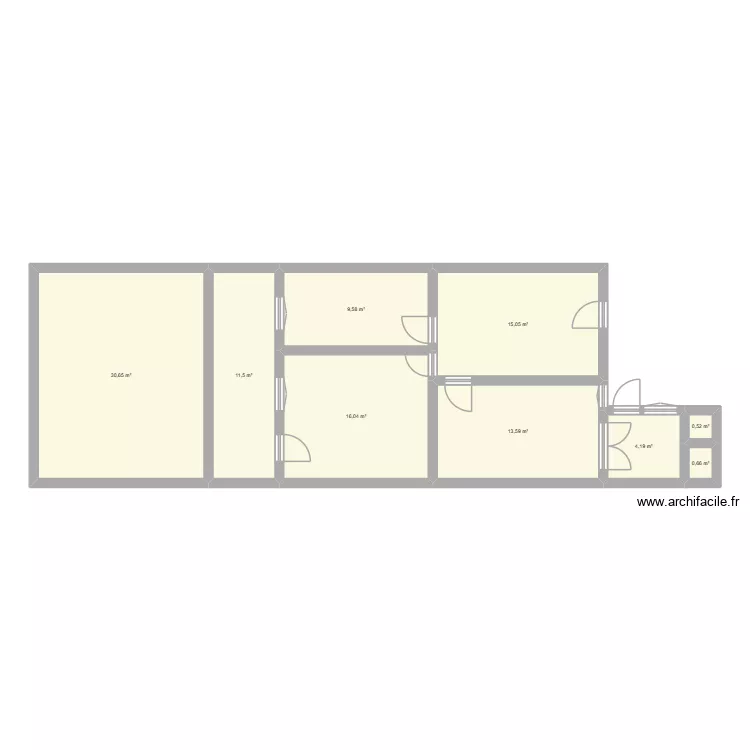 Maison Estagel 1er &eacute;tage. Plan de 9  et 102 m²