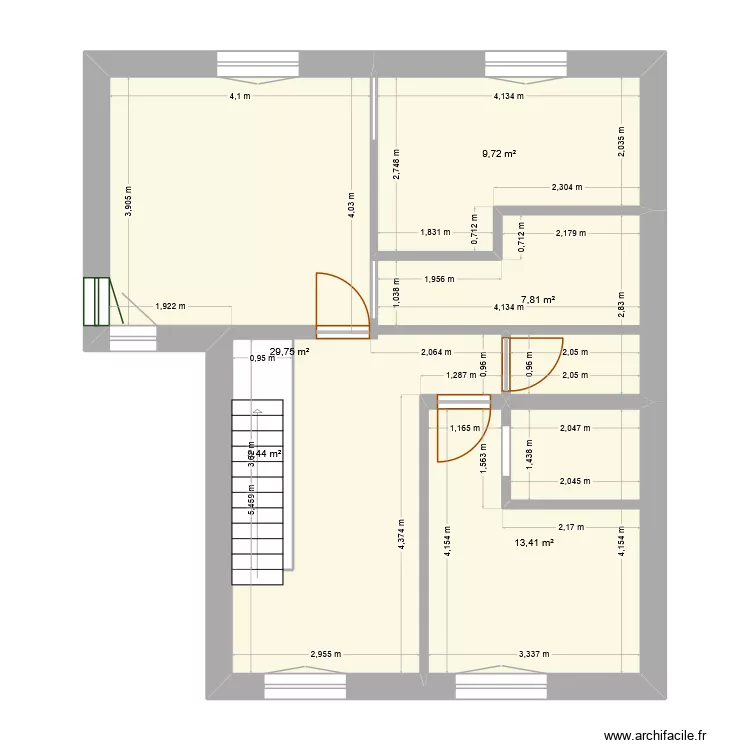matteo 1er etage. Plan de 5 Pièces et 68 m² matteo 1er etage. Plan de 5 Pièces et 68 m²