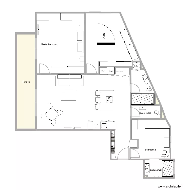 cap d\'ail russe SOL 3. Plan de 11  et 105 m²