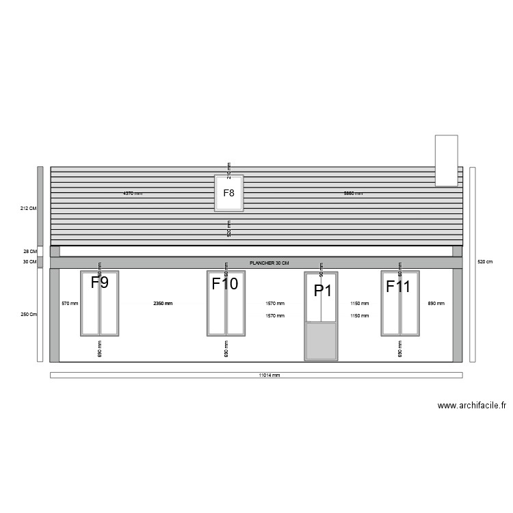 facade  avant  travaux. Plan de 0 pièce et 0 m2