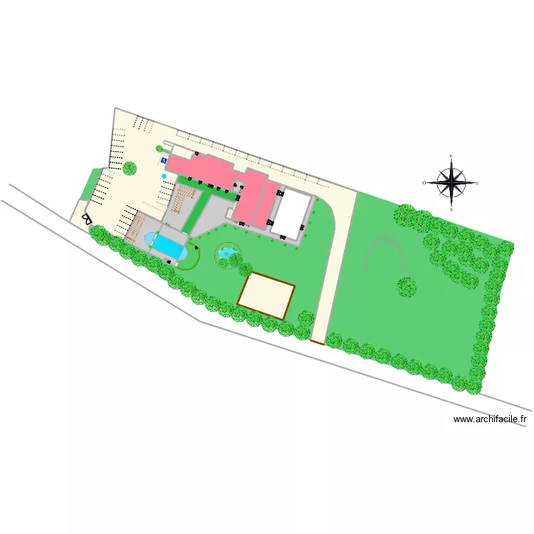 Plan de masse. Plan de 23  et 4726 m²