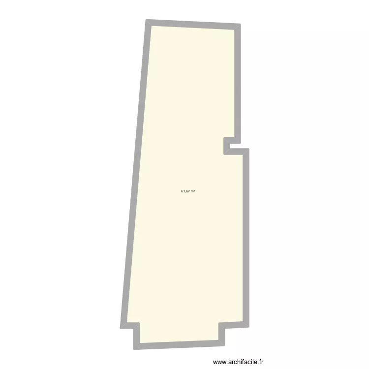 body industrie. Plan de 1  et 62 m²