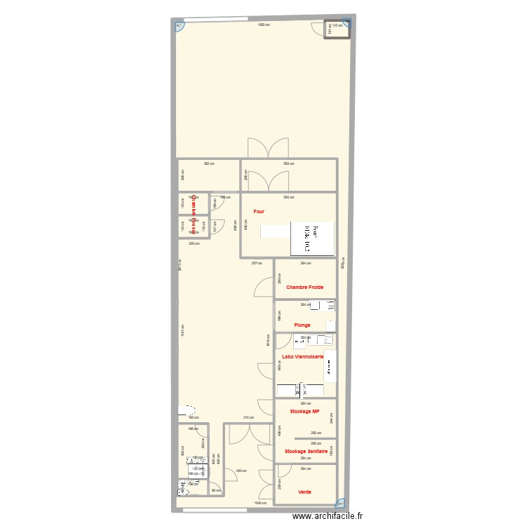 labo gano. Plan de 15 pièces et 513 m2