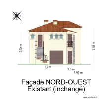 Escourche Fa&ccedil;ade NORD-OUEST existant