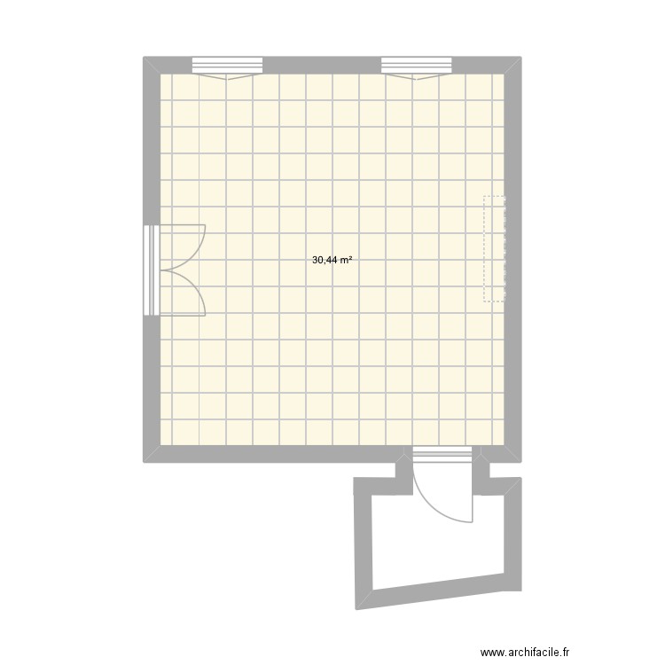 CUISINE 1. Plan de 1 pièce et 30 m2