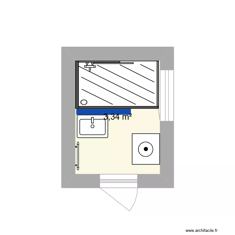Plan Oostende Sdb V2. Plan de 1 et 3 m² Plan Oostende Sdb V2. Plan de 1 et 3 m²