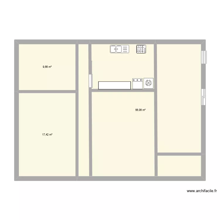 Maison en projet rénovation. Plan de 3 et 83 m² Maison en projet rénovation. Plan de 3 et 83 m²