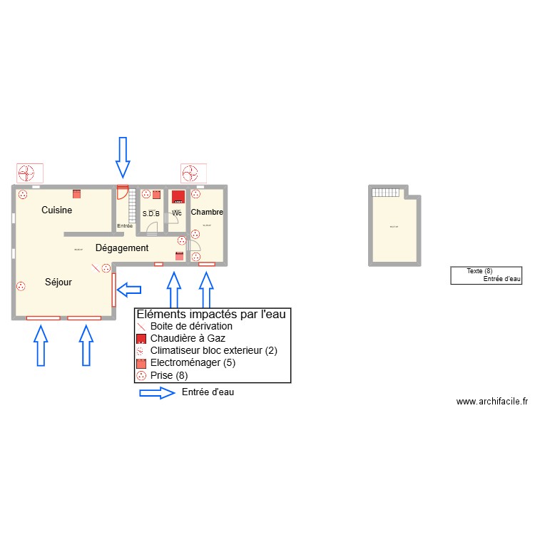 ALABRI EICHLER_sous-sol. Plan de 5 pièces et 130 m2