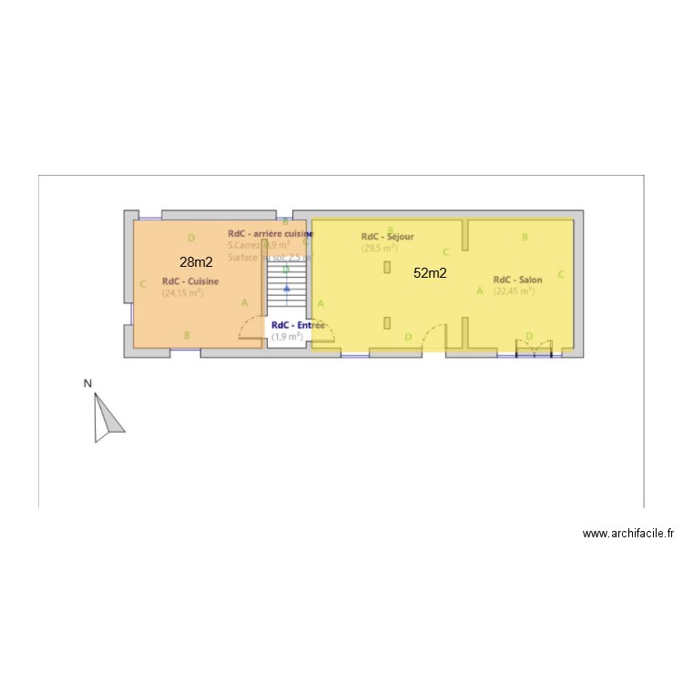 rdc laudun. Plan de 0 pièce et 0 m2