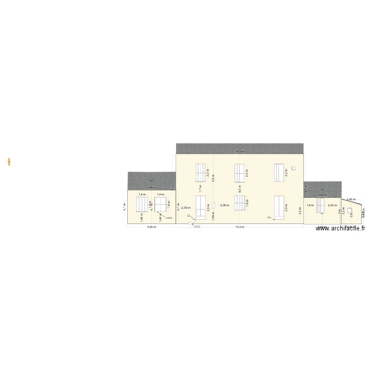 SOUDAN FACADE SUD. Plan de 0 pièce et 0 m2