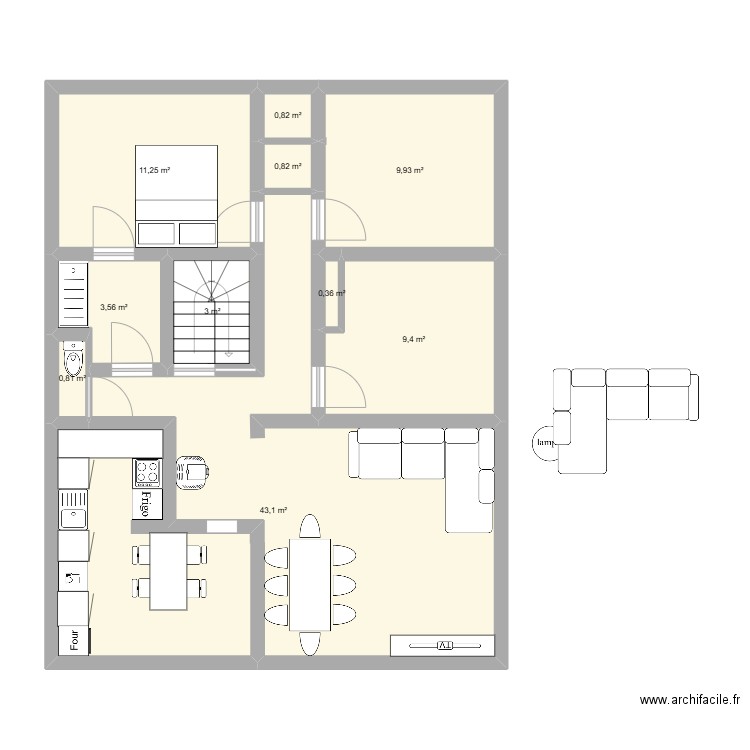 maison pont eveque 2. Plan de 10 pièces et 83 m2