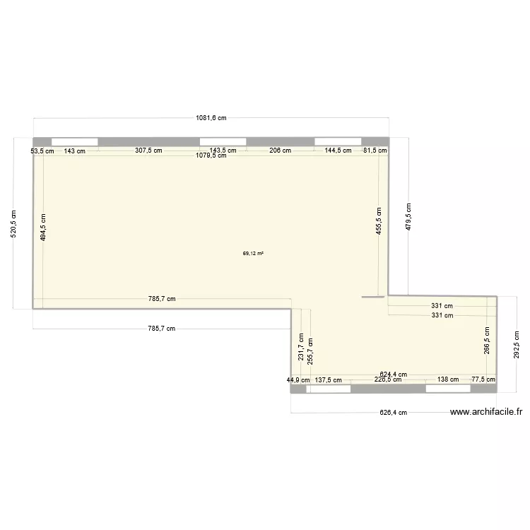Mus&eacute;e L&eacute;on Delachaux 2. Plan de 1  et 69 m²