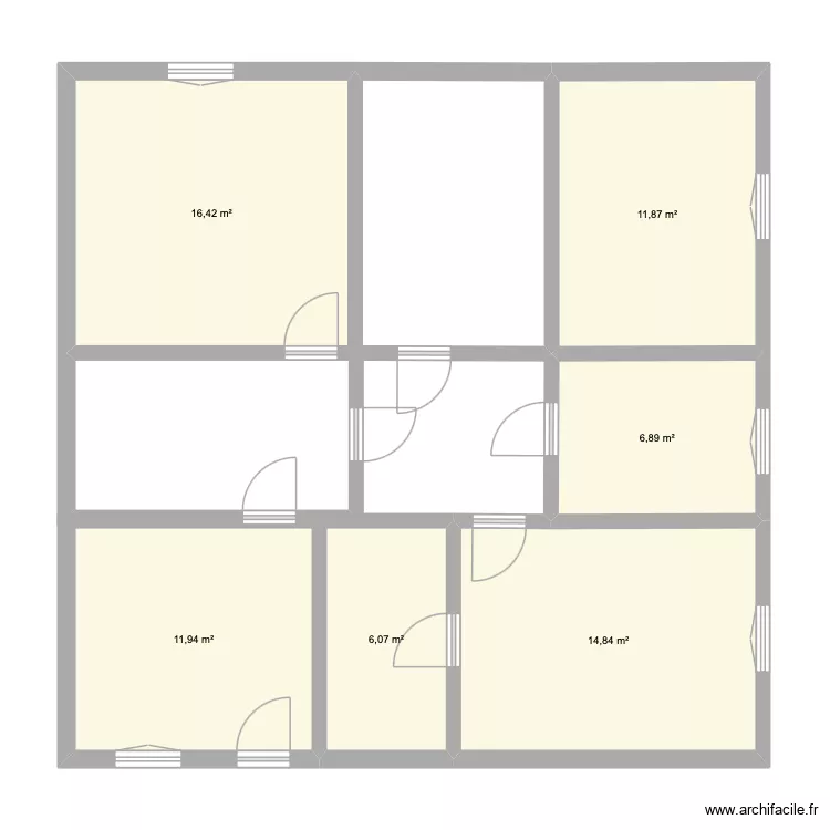 chantier Cebazat. Plan de 6  et 68 m²