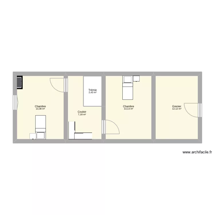 Le Ponchel 2. Plan de 5  et 48 m²