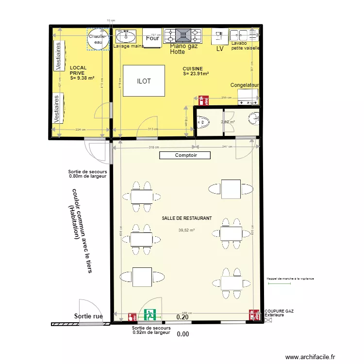 EXISTANT ET PROJET CHAABI. Plan de 