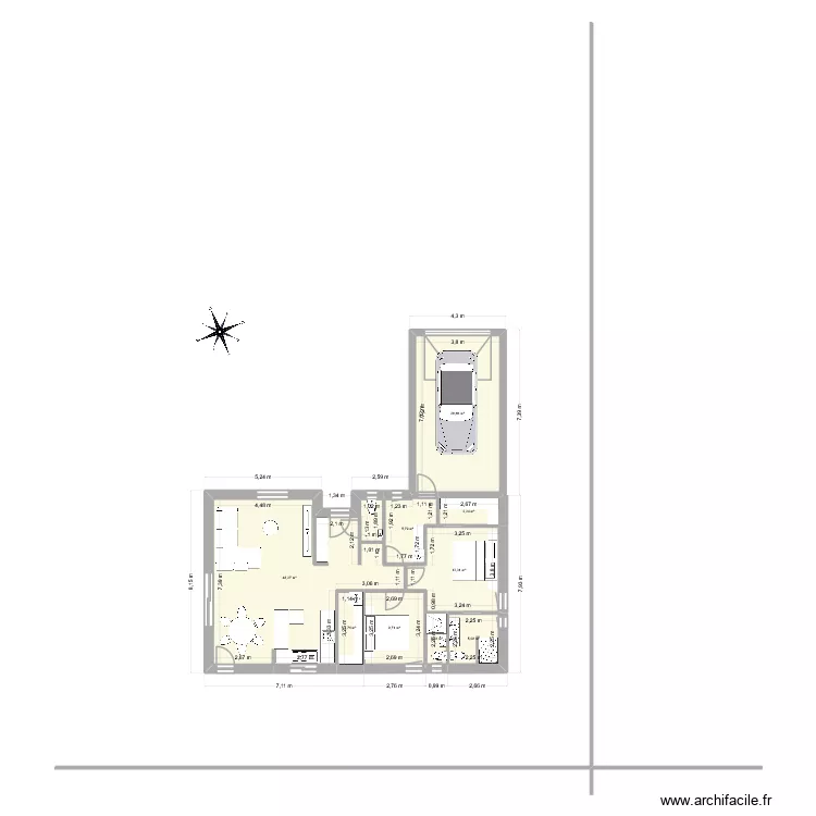MAISON JP- 2. Evolution. Plan de 9 et 117 m² MAISON JP- 2. Evolution. Plan de 9 et 117 m²