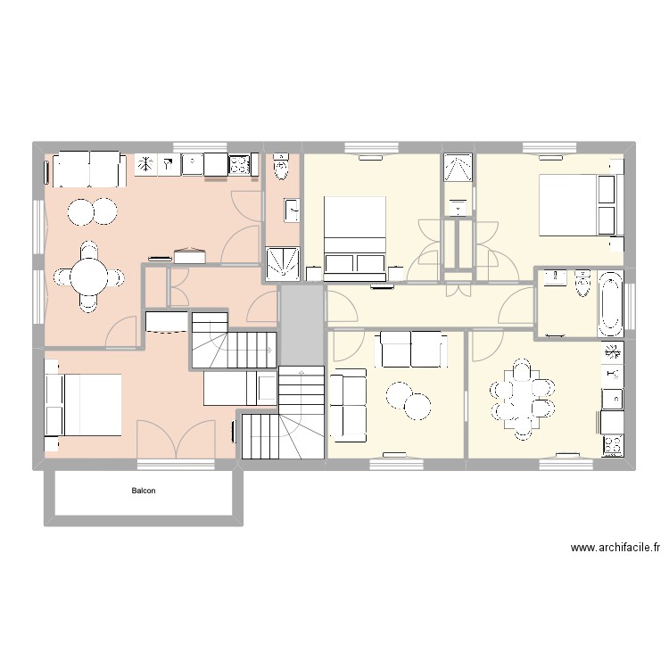 Ekrin des Cimes No3 - PROJET DIVISION. Plan de 17 pièces et 112 m2