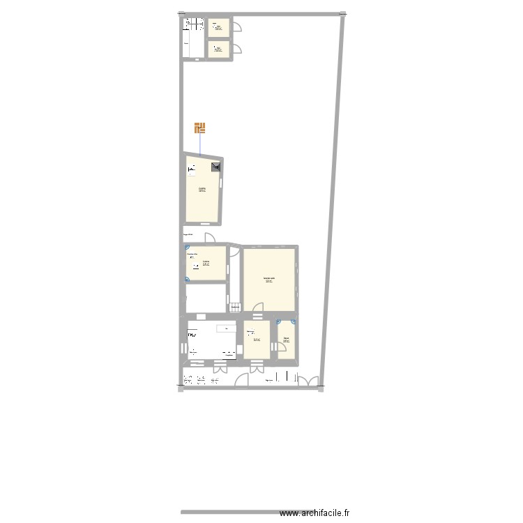 Plan ESQUISSE COTE DE PROJET. Plan de 7 pièces et 80 m2
