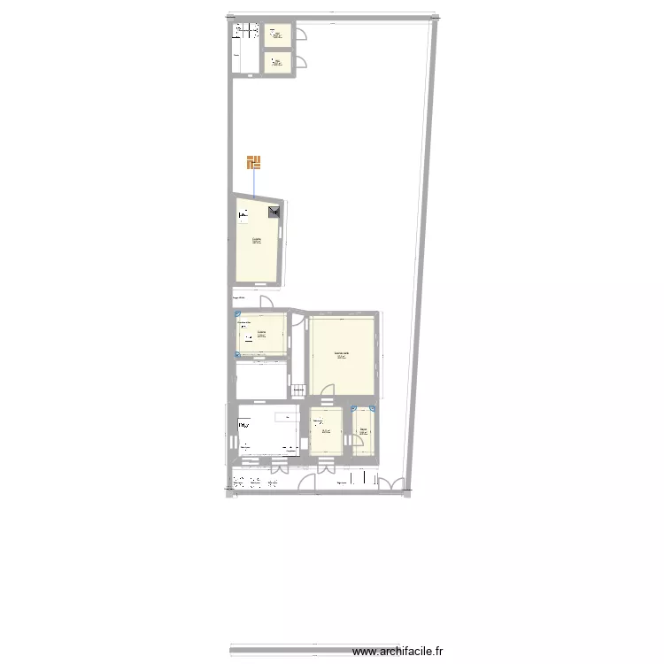 Plan ESQUISSE COTE DE PROJET. Plan de 7  et 80 m²