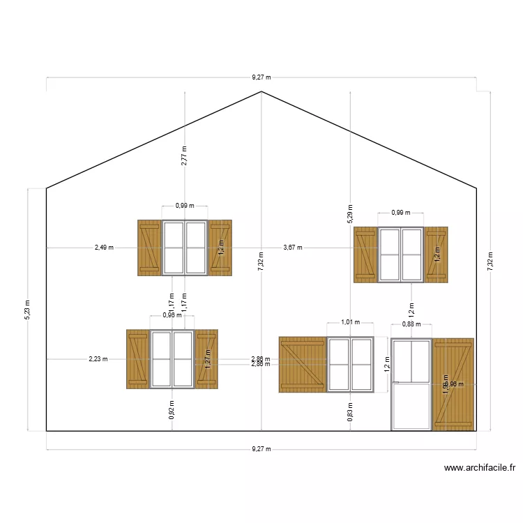 facade avant. Plan de 