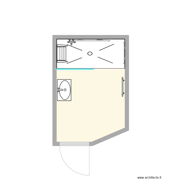 GIANINO PROJET4. Plan de 1 pièce et 5 m2